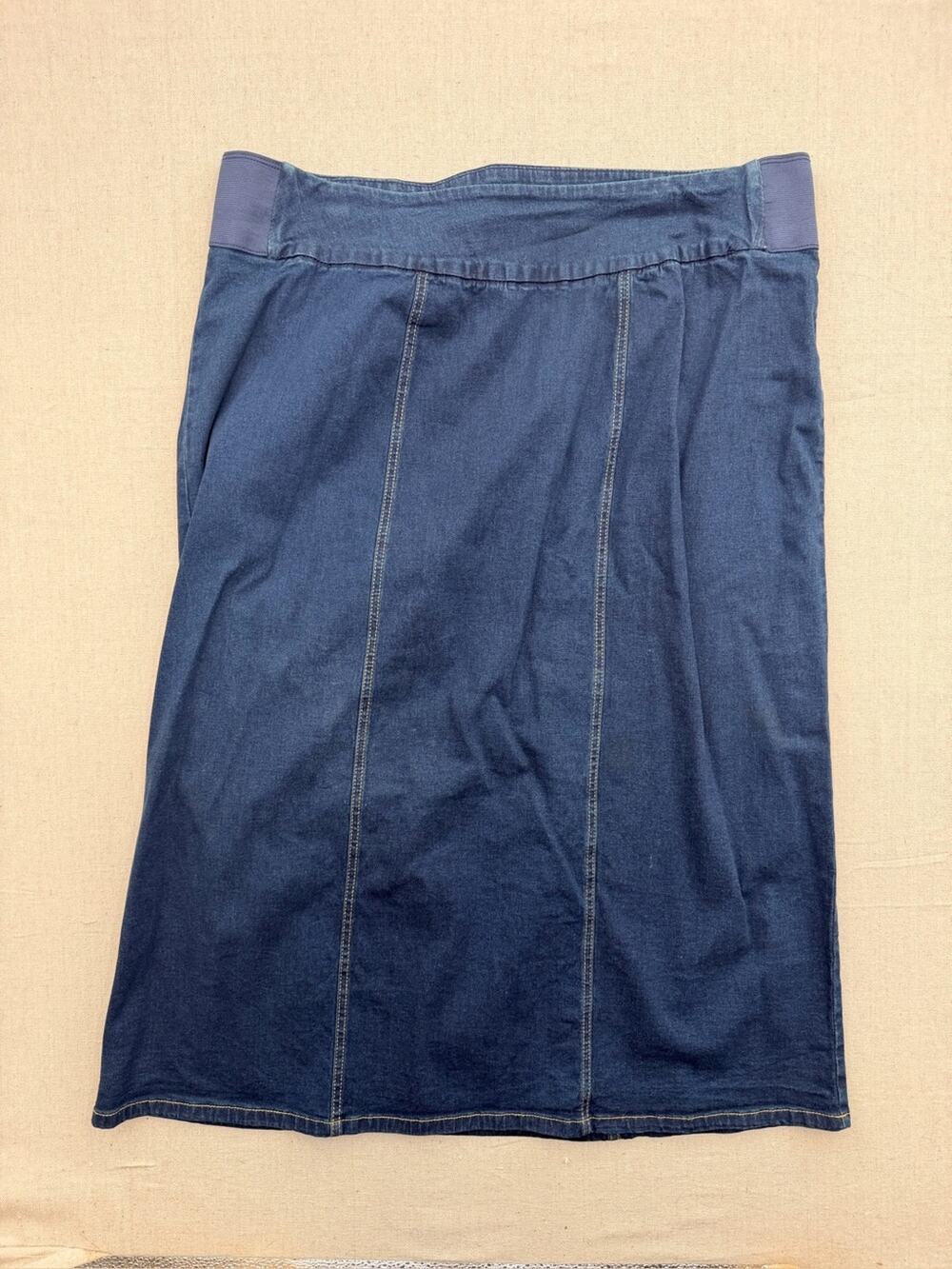 Classic Dark Blue Denim Pencil Skirt